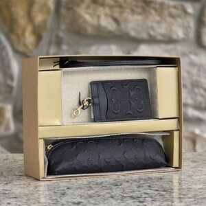 Coach Lanyard & Pencil Case Set